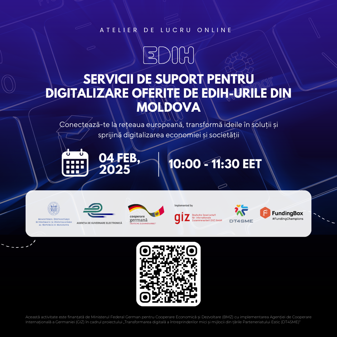 Servicii de suport pentru digitalizare oferite de EDIH-urile din Moldova